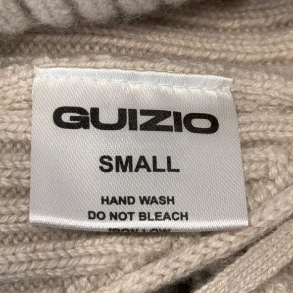 Guizio Cashmere Ribbed Knit Tie Pants and Cropped Top Small Oatmeal Revolve - Picture 15 of 16